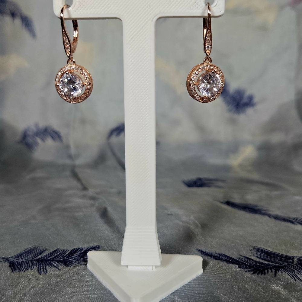 Elegant Rose Gold Drop Earrings